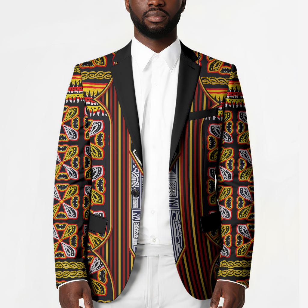 Cameroon Toghu Blazer Vibrant Bamenda Tribal - Authentic African Folk Art