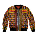 Cameroon Toghu Bomber Jacket Vibrant Bamenda Tribal - Authentic African Folk Art