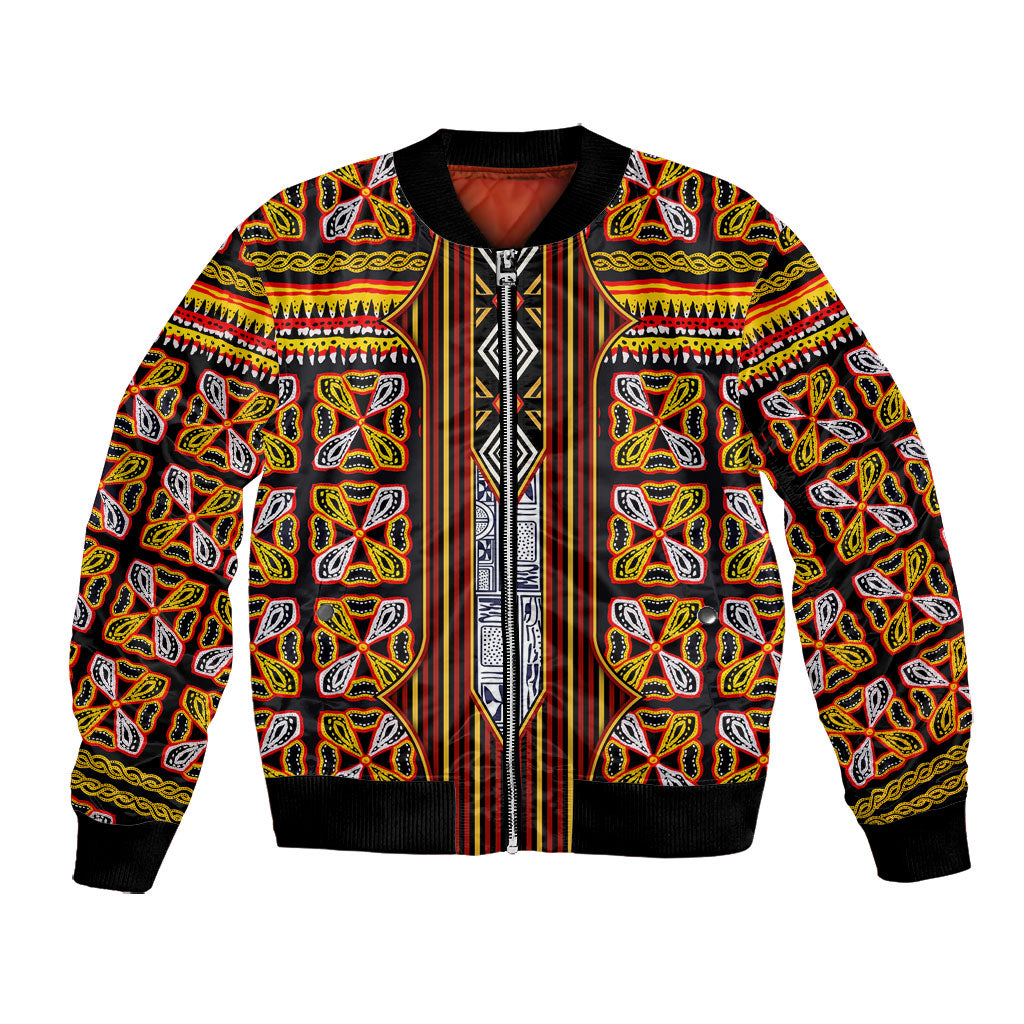 Cameroon Toghu Bomber Jacket Vibrant Bamenda Tribal - Authentic African Folk Art