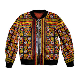 Cameroon Toghu Bomber Jacket Vibrant Bamenda Tribal - Authentic African Folk Art