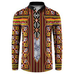 Cameroon Toghu Button Sweatshirt Vibrant Bamenda Tribal - Authentic African Folk Art