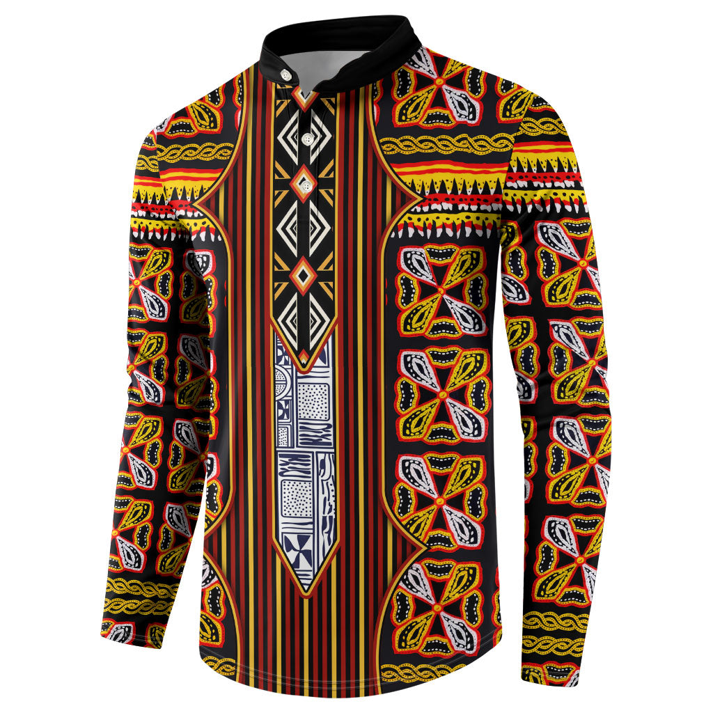 Cameroon Toghu Button Sweatshirt Vibrant Bamenda Tribal - Authentic African Folk Art