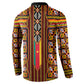 Cameroon Toghu Button Sweatshirt Vibrant Bamenda Tribal - Authentic African Folk Art