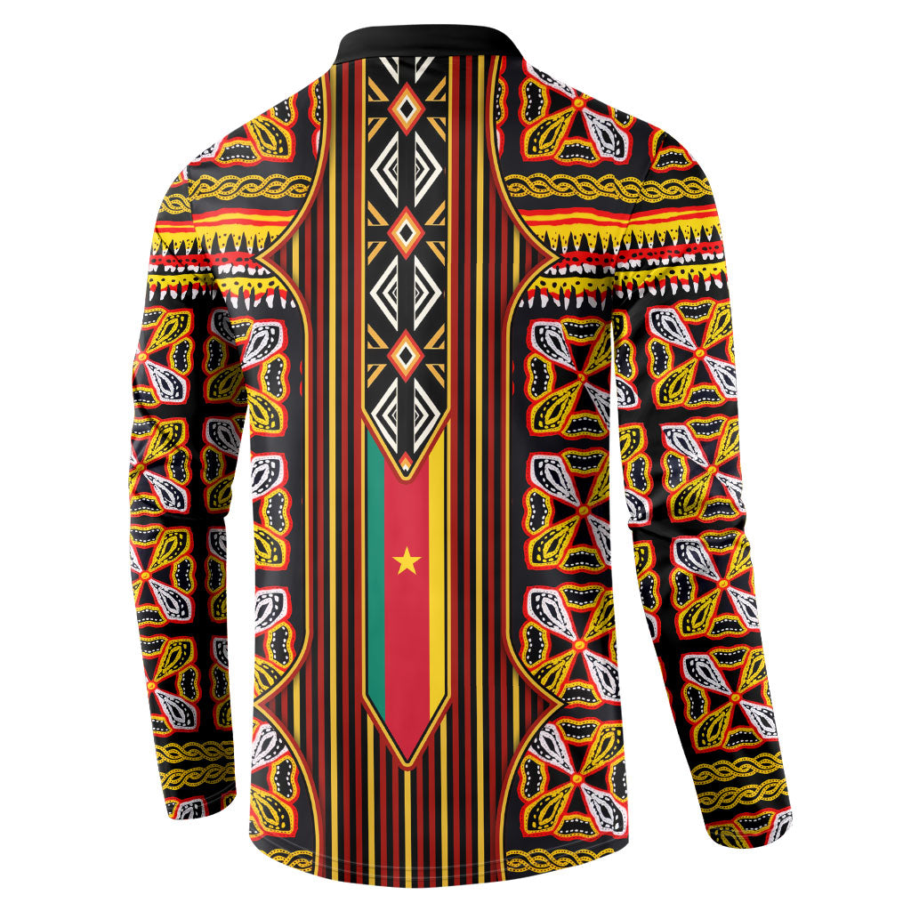 Cameroon Toghu Button Sweatshirt Vibrant Bamenda Tribal - Authentic African Folk Art
