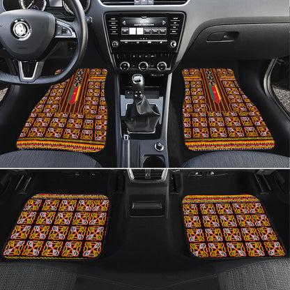 Cameroon Toghu Car Mats Vibrant Bamenda Tribal - Authentic African Folk Art