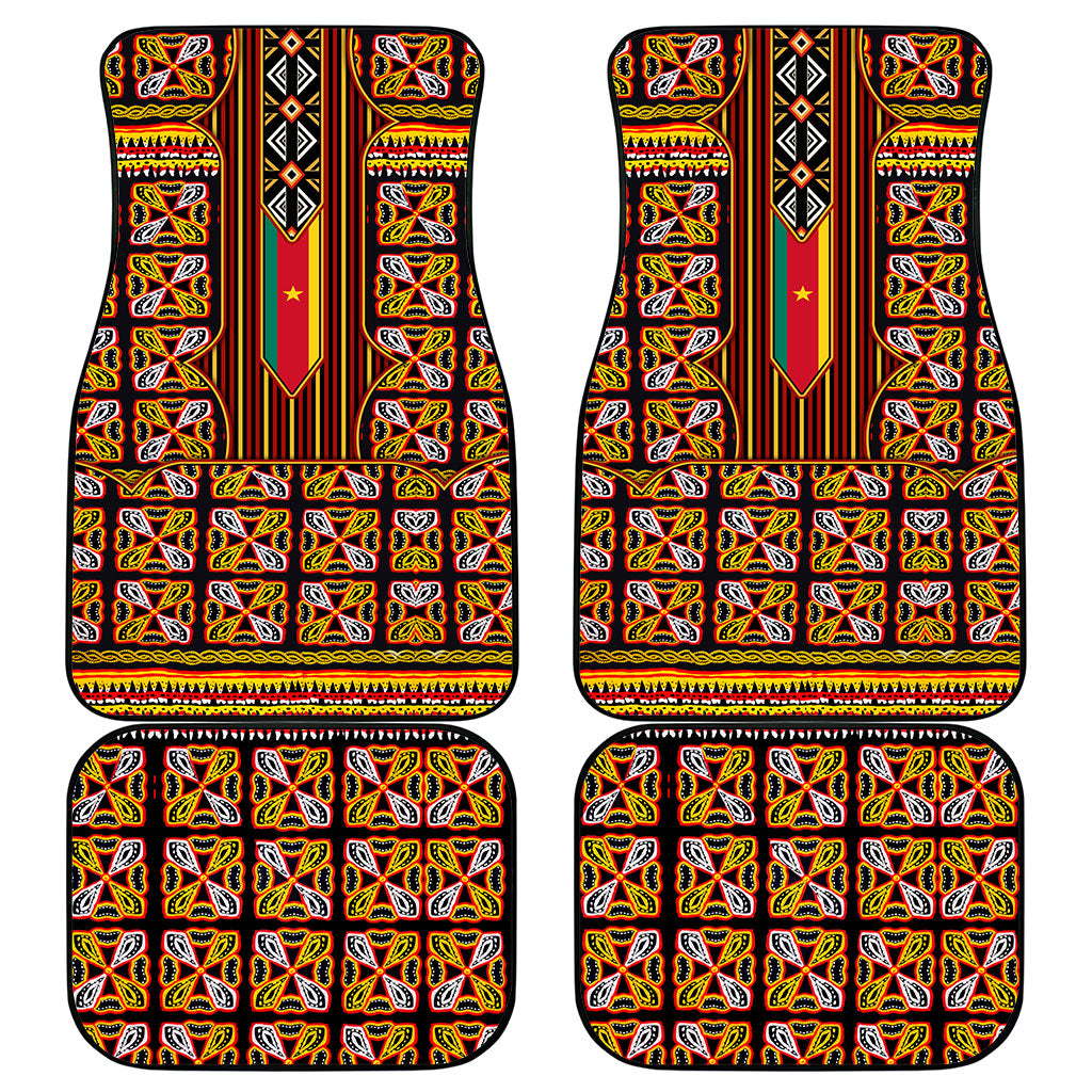 Cameroon Toghu Car Mats Vibrant Bamenda Tribal - Authentic African Folk Art