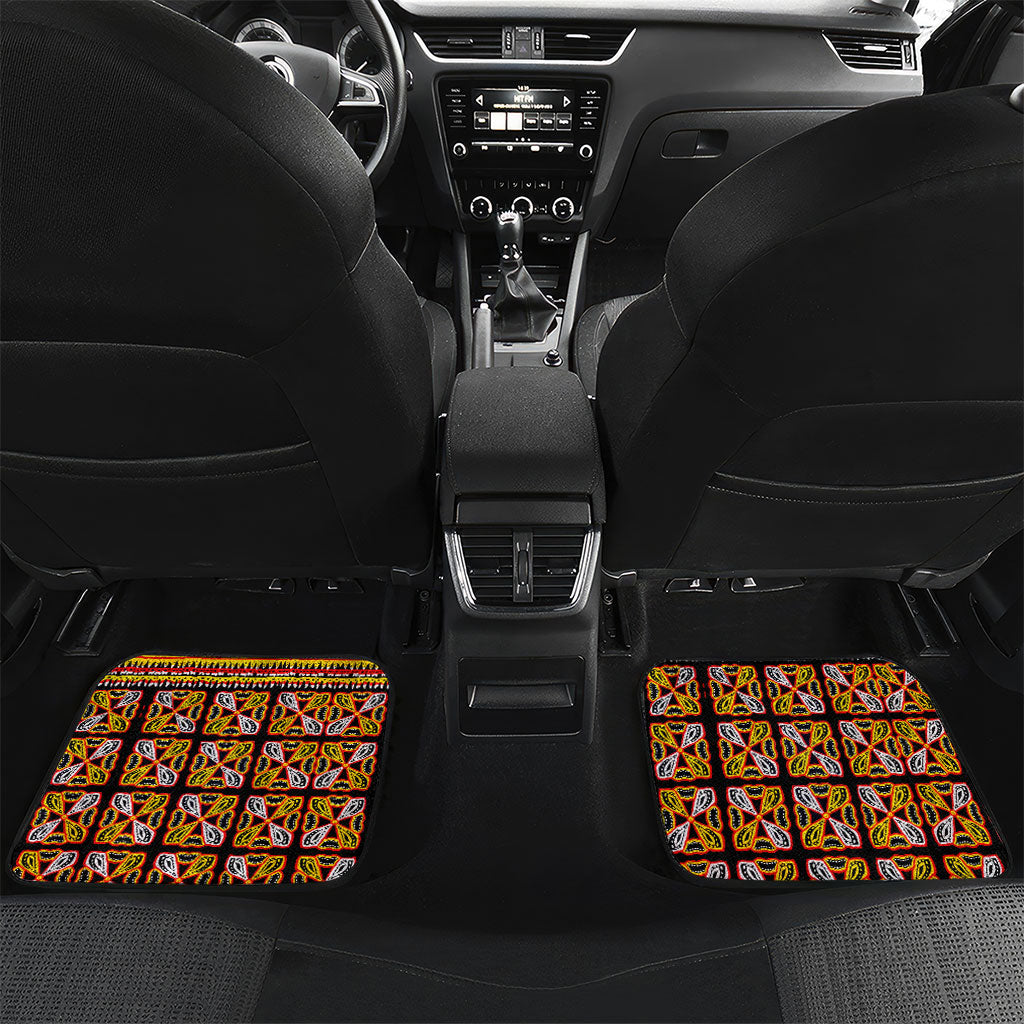 Cameroon Toghu Car Mats Vibrant Bamenda Tribal - Authentic African Folk Art