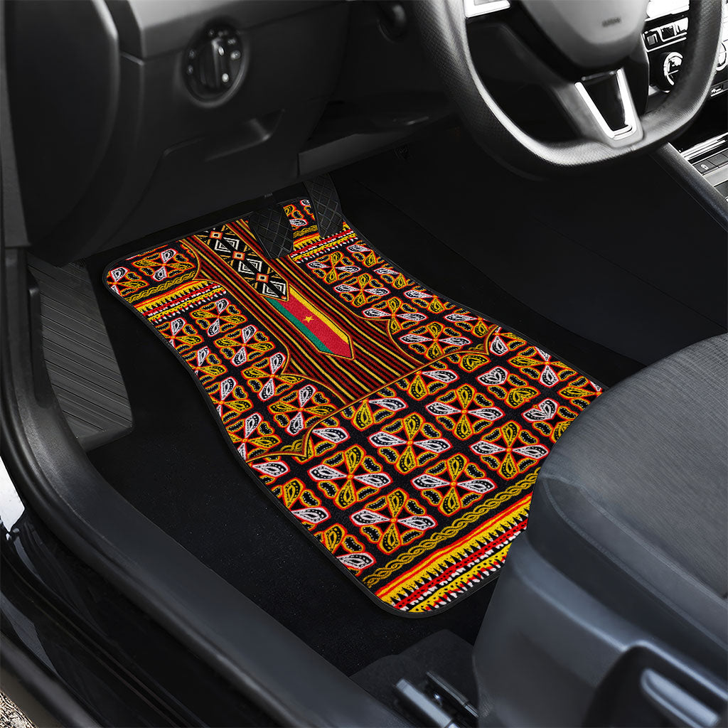 Cameroon Toghu Car Mats Vibrant Bamenda Tribal - Authentic African Folk Art