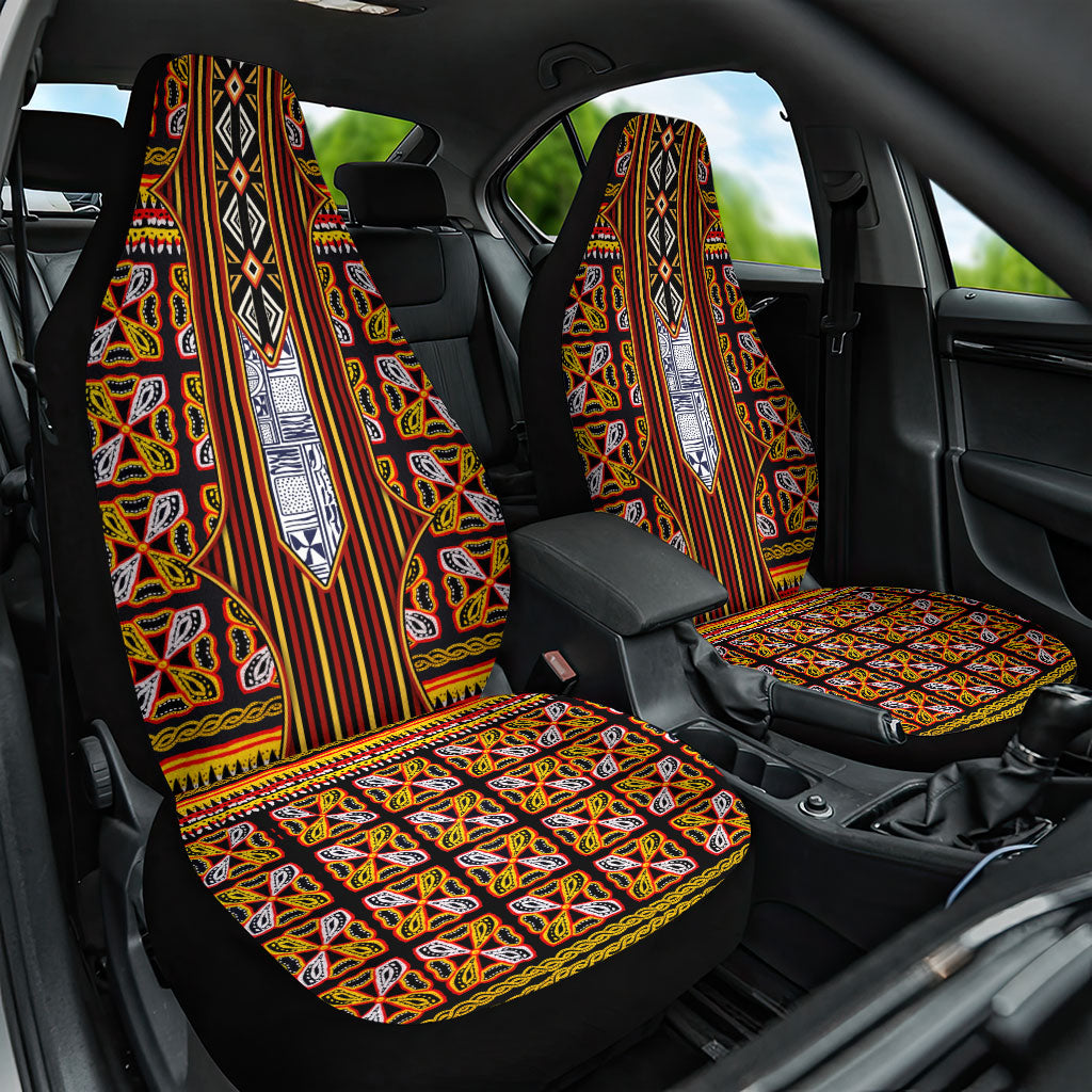 Cameroon Toghu Car Seat Cover Vibrant Bamenda Tribal - Authentic African Folk Art