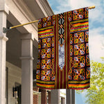 Cameroon Toghu Garden Flag Vibrant Bamenda Tribal - Authentic African Folk Art