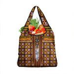 Cameroon Toghu Grocery Bag Vibrant Bamenda Tribal - Authentic African Folk Art