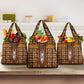 Cameroon Toghu Grocery Bag Vibrant Bamenda Tribal - Authentic African Folk Art