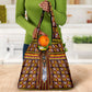 Cameroon Toghu Grocery Bag Vibrant Bamenda Tribal - Authentic African Folk Art