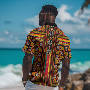 Cameroon Toghu Hawaiian Shirt Vibrant Bamenda Tribal - Authentic African Folk Art