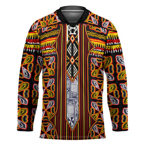 Cameroon Toghu Hockey Jersey Vibrant Bamenda Tribal - Authentic African Folk Art