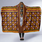 Cameroon Toghu Hooded Blanket Vibrant Bamenda Tribal - Authentic African Folk Art