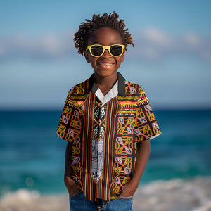 Cameroon Toghu Kid Hawaiian Shirt Vibrant Bamenda Tribal - Authentic African Folk Art