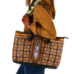 Cameroon Toghu Leather Tote Bag Vibrant Bamenda Tribal - Authentic African Folk Art