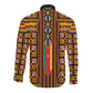Cameroon Toghu Long Sleeve Button Shirt Vibrant Bamenda Tribal - Authentic African Folk Art