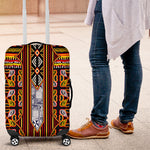Cameroon Toghu Luggage Cover Vibrant Bamenda Tribal - Authentic African Folk Art