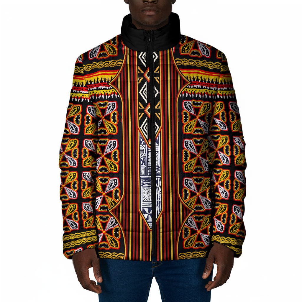 Cameroon Toghu Padded Jacket Vibrant Bamenda Tribal - Authentic African Folk Art