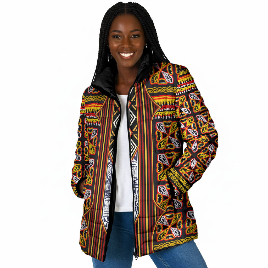 Cameroon Toghu Padded Jacket Vibrant Bamenda Tribal - Authentic African Folk Art