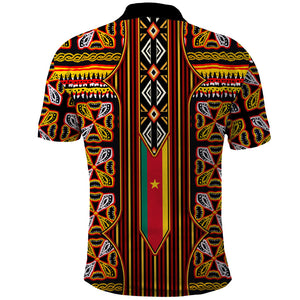 Cameroon Toghu Polo Shirt Vibrant Bamenda Tribal - Authentic African Folk Art