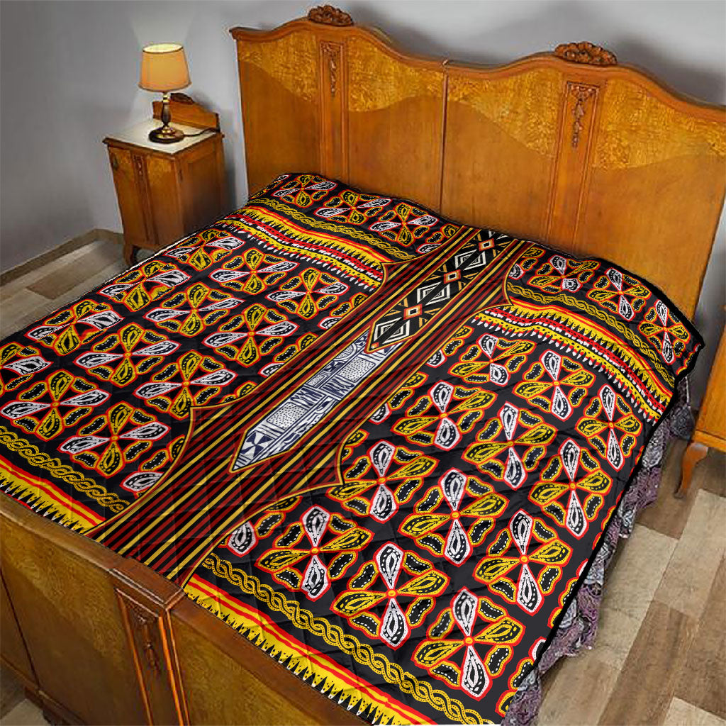 Cameroon Toghu Quilt Vibrant Bamenda Tribal - Authentic African Folk Art