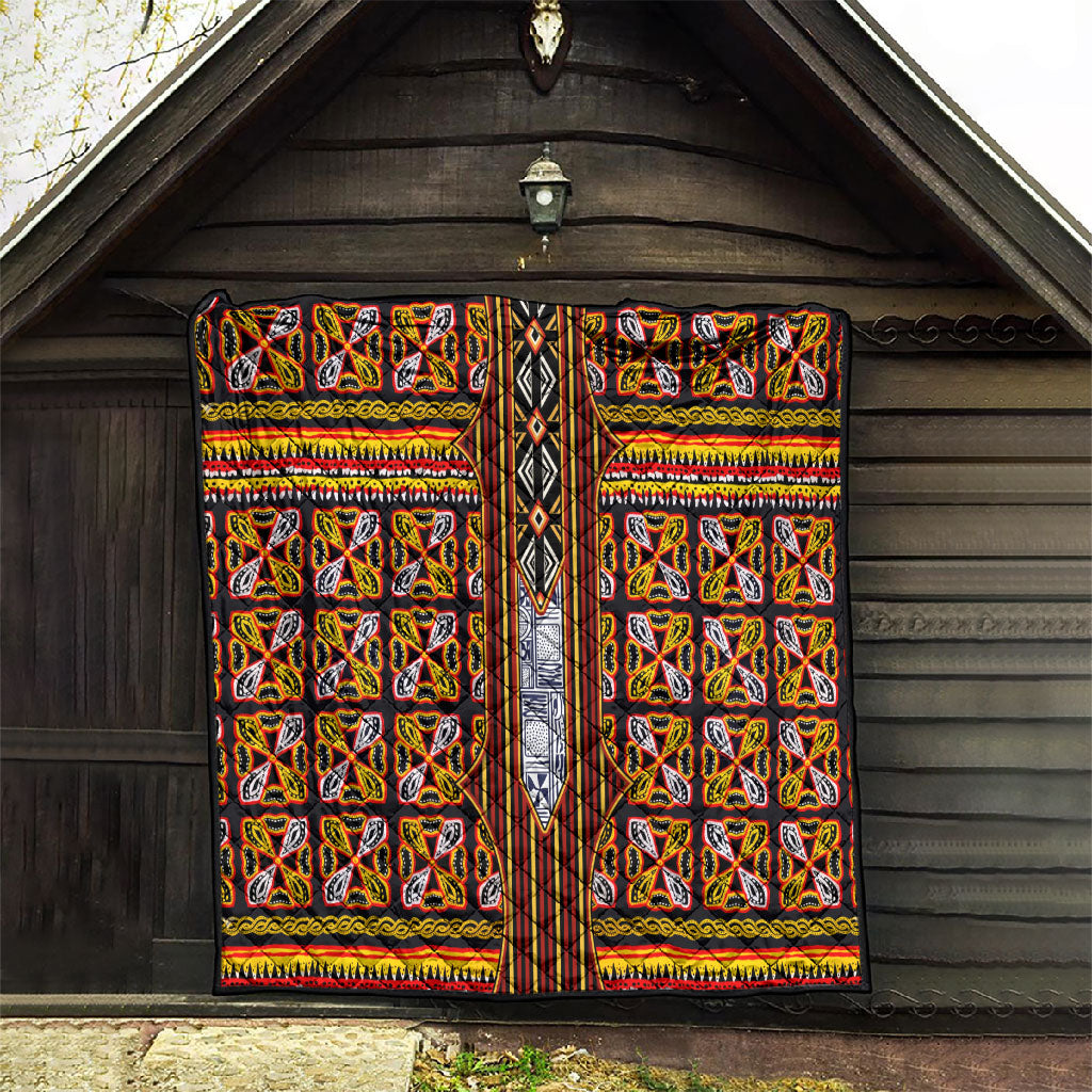 Cameroon Toghu Quilt Vibrant Bamenda Tribal - Authentic African Folk Art