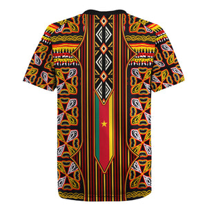 Cameroon Toghu Rugby Jersey Vibrant Bamenda Tribal - Authentic African Folk Art