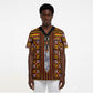 Cameroon Toghu Scrub Top Vibrant Bamenda Tribal - Authentic African Folk Art