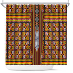 Cameroon Toghu Shower Curtain Vibrant Bamenda Tribal - Authentic African Folk Art