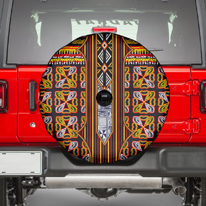 Cameroon Toghu Spare Tire Cover Vibrant Bamenda Tribal - Authentic African Folk Art