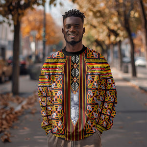 Cameroon Toghu Sweatshirt Vibrant Bamenda Tribal - Authentic African Folk Art