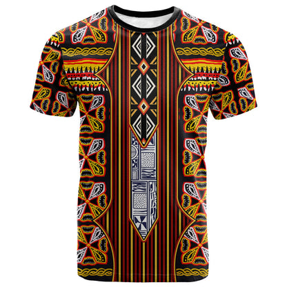 Cameroon Toghu T shirt Vibrant Bamenda Tribal - Authentic African Folk Art