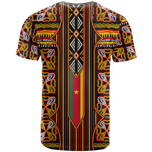 Cameroon Toghu T shirt Vibrant Bamenda Tribal - Authentic African Folk Art