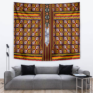 Cameroon Toghu Tapestry Vibrant Bamenda Tribal - Authentic African Folk Art