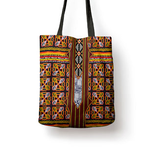 Cameroon Toghu Tote Bag Vibrant Bamenda Tribal - Authentic African Folk Art