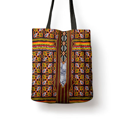 Cameroon Toghu Tote Bag Vibrant Bamenda Tribal - Authentic African Folk Art