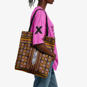 Cameroon Toghu Tote Bag Vibrant Bamenda Tribal - Authentic African Folk Art