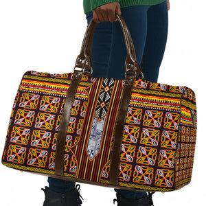 Cameroon Toghu Travel Bag Vibrant Bamenda Tribal - Authentic African Folk Art