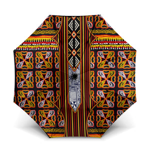 Cameroon Toghu Umbrella Vibrant Bamenda Tribal - Authentic African Folk Art