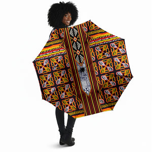 Cameroon Toghu Umbrella Vibrant Bamenda Tribal - Authentic African Folk Art