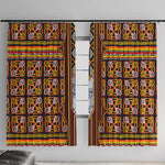 Cameroon Toghu Window Curtain Vibrant Bamenda Tribal - Authentic African Folk Art