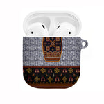 Cameroon Toghu Ethnic Heritage AirPods Case Traditional Bamenda Embroidery Style - African Tribal Motifs