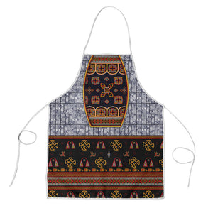 Cameroon Toghu Ethnic Heritage Apron Traditional Bamenda Embroidery Style - African Tribal Motifs