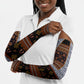 Cameroon Toghu Ethnic Heritage Arm Sleeves Traditional Bamenda Embroidery Style - African Tribal Motifs