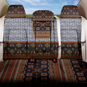 Cameroon Toghu Ethnic Heritage Back Car Seat Cover Traditional Bamenda Embroidery Style - African Tribal Motifs