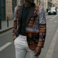 Cameroon Toghu Ethnic Heritage Blazer Traditional Bamenda Embroidery Style - African Tribal Motifs