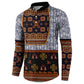 Cameroon Toghu Ethnic Heritage Button Sweatshirt Traditional Bamenda Embroidery Style - African Tribal Motifs